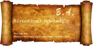 Birnstingl Adelmár névjegykártya